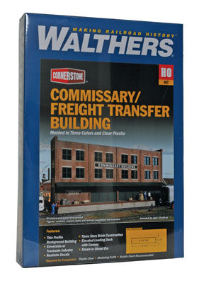 3173 Walthers Commissary-Freight Transfer Background Building (Scale=HO) Cornerstone Part#933-3173