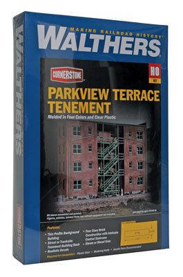 3177 Walthers Parkview Terrace Background Building (Scale=HO) Cornerstone Part#933-3177