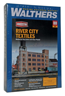3178 Walthers  River City Textiles Background Building (Scale=HO) Cornerstone Part#933-3178
