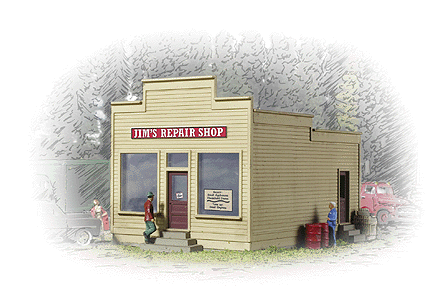 3229 Walthers Jim's Repair Shop (N Scale) Cornerstone Part# 933-3229