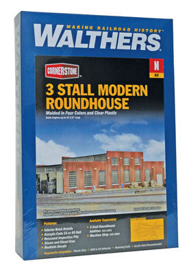 3260 Walthers 3-Stall Modern Roundhouse (N Scale) Cornerstone Part# 933-3260