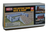 3331 Walthers Fieldstone Barn Base & Ramp (Scale=HO) Cornerstone Part#933-3131