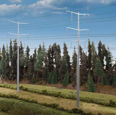 Walthers SceneMaster HO Scale Electric Power Utility Pole Set Kit 24 Pk Walthers SceneMaster HO Scale Electric Power Utility Pole Set Kit 24 Pk