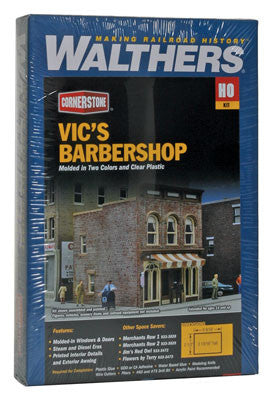 3471 Walthers Vic's Barber Shop (Scale=HO) Cornerstone Part#933-3471