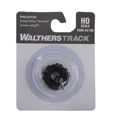 Walthers 948-83103 Code 83 or 100 Nickel-Silver Terminal Joiners pkg(2) HO Scale