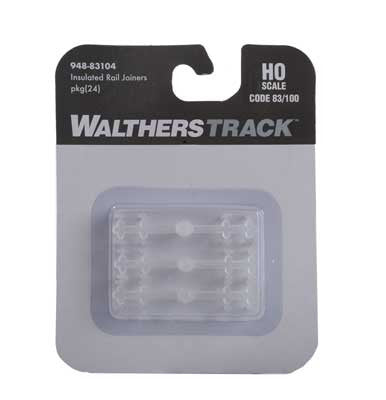 Walthers 948-83104 HO Code 83 or 100 Insulated Rail Joiners - pkg(24) Walthers 948-83104 HO Code 83 or 100 Insulated Rail Joiners - pkg(24)