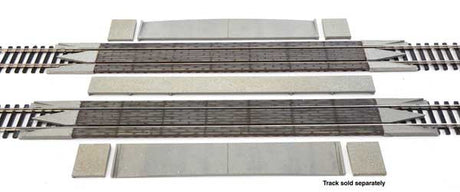 Walthers 948-83113 Modern Wood Crossing pkg(2) w/Rerailer Ends Code 100 or 83 HO Scale
