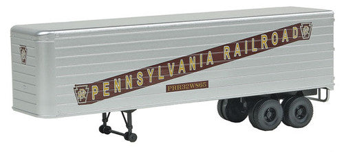 Walthers 949-2405 35' Fluted-Side Trailer 2-Pack - Assembled -- Pennsylvania Railroad (silver, Tuscan)