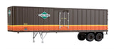 Walthers 949-2601 Flexi-Van 40' Trailer 2-Pack Illinois Central (Diamond Logo, "U.S. Mail"; Side Doors) - Assembled HO Scale SceneMaster