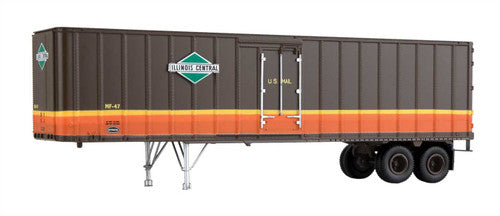 Walthers 949-2601 Flexi-Van 40' Trailer 2-Pack Illinois Central (Diamond Logo, "U.S. Mail"; Side Doors) - Assembled HO Scale SceneMaster