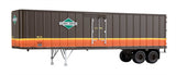 Walthers 949-2601 Flexi-Van 40' Trailer 2-Pack Illinois Central (Diamond Logo, "U.S. Mail"; Side Doors) - Assembled HO Scale SceneMaster