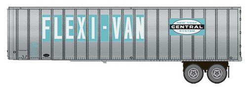 Walthers 949-2607 Flexi-Van 40' Trailer 2-Pack New York Central #2 (large Flexi-Van & logo on green; end doors) - Assembled HO Scale SceneMaster