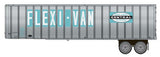 Walthers 949-2607 Flexi-Van 40' Trailer 2-Pack New York Central #2 (large Flexi-Van & logo on green; end doors) - Assembled HO Scale SceneMaster