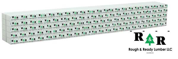 Walthers 949-3166 Wrapped Lumber Load for WalthersMainline 72' Centerbeam Flatcar Rough & Ready Lumber (black, green) HO Scale