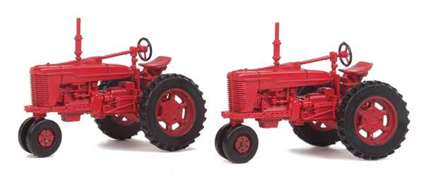 Walthers 949-4160 Farm Tractor 2-Pack Red- Assembled HO Scale SceneMaster