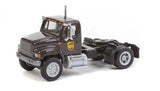 Walthers 949-11193 International 4900 Single-Axle Semi Tractor Only United Parcel Service (Modern Shield Logo; brown, yellow) - Assembled HO Scale SceneMaster