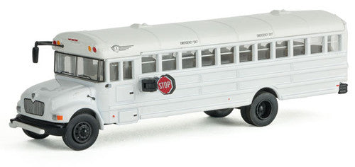 Walthers 949-11702 International MOW Crew Bus White, Railroad Maintenance-of-Way Logo Decals - Assembled HO Scale SceneMaster