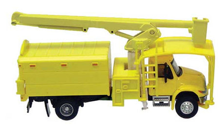 Walthers 949-11743 International 4300 2-Axle Truck with Tree Trimmer Body Yellow - Assembled HO Scale SceneMaster