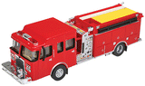 Walthers 949-13800 Heavy-Duty Fire Engine Red - Assembled HO Scale SceneMaster