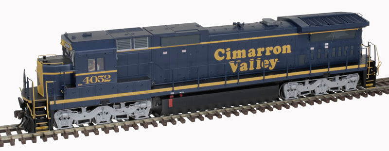 Atlas 10004195 DASH 8-40C Cimarron Valley #4052 (blue, yellow) front ditch lights DCC & Sound HO Scale