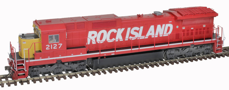 Atlas 10004202 DASH 8-40C Rock Island Rail #2127 (red, yellow) front & rear ditch lights DCC & Sound HO Scale