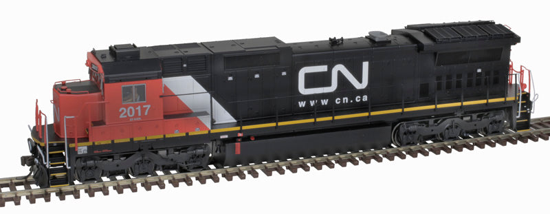 Atlas 150-10004204 DASH 8-40C Canadian National #2017 (red, black) front & rear ditch lights DCC & Sound HO Scale