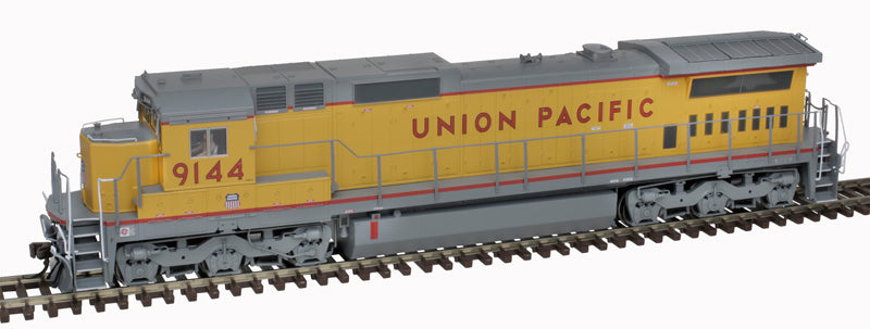 Atlas 10004216 DASH 8-40C Union Pacific #9129 (yellow, gray, red Frame Stripe) front ditch lights DCC & Sound HO Scale