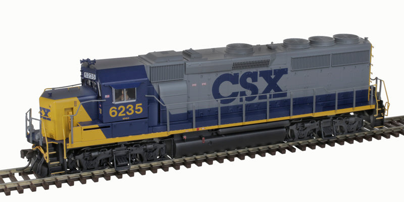 Atlas 10004243 EMD GP40-2 CSX #6243 (Front & Rear Ditch Lights, YN2, yellow, blue, gray) DCC & Sound HO Scale