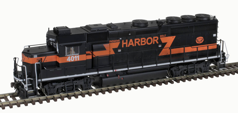 Atlas 10004245 EMD GP40-2 Indiana Harbor Belt #4013 (Front & Rear Ditch Lights, black, orange) DCC & Sound HO Scale