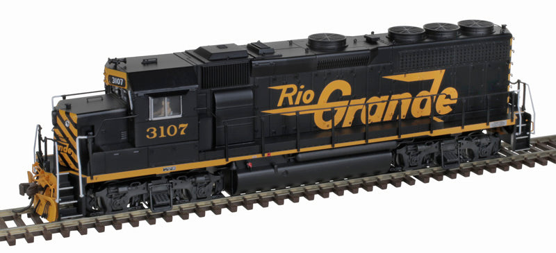 Atlas 10004252 EMD GP40-2 Denver & Rio Grande Western #3118 (black, Aspen Gold) DCC & Sound HO Scale