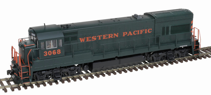 Atlas 10004283 GE U30B WP Western Pacific #3068 (green, orange) DCC & Sound HO Scale