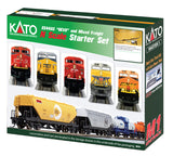 Kato 106-0024 GE ES44AC GEVO Mixed Freight Starter Set BNSF "Swoosh" N Scale 1060024