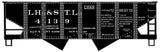 2437 USRA 55-Ton 2-Bay Hopper - Kit -- Louisville Henderson & St. Louis L&N 4139 (black)   (Scale=HO) Part # 112-2437
