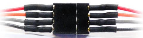 TCS 1410 4 Pin Mini Connector with Colored Wires (SCALE=ALL) Part #745 ...