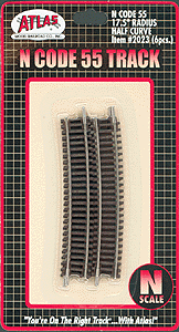 2023 Atlas / 17.5" RADIUS HALF CURVE Code 55 (Scale=N) #150-2023