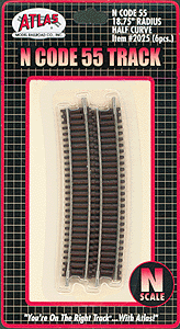 2025 Atlas / 18.75" RADIUS HALF CURVE Code 55 (Scale=N) #150-2025