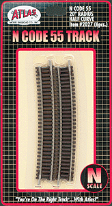 2027 Atlas / 20" RADIUS HALF CURVE Code 55 (Scale=N) #150-2027