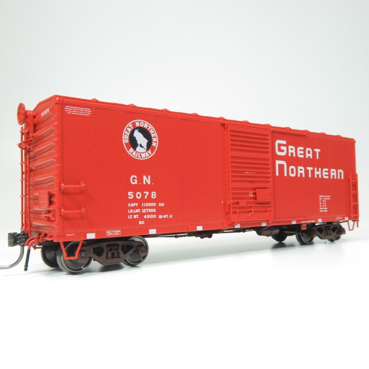 Rapido 155008 40' 12-Panel Boxcar GN Great Northern (Glacier Green, bl ...