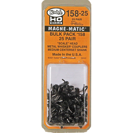 158-25 Kadee / Scale Head #158 Bulk Pack 25 pair  (HO Scale) Replaces Part # 380-150