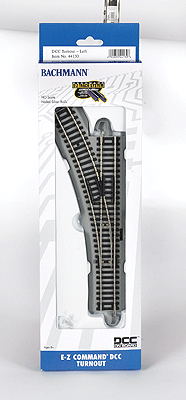 44130 Bachmann / Decoder-Equipped Nickel Silver E-Z Track(R) Turnout Left Hand (Scale=HO) 160-44130