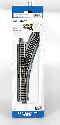 Decoder-Equipped Nickel Silver E-Z Track(R) Turnout
Bachmann Industries #44131  Right Hand Turnout
