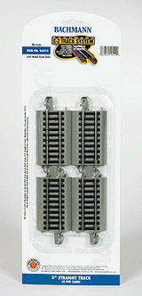 44512 Bachmann / E-Z Track NS 3" Stright Track 4 Pieces (Scale=HO) 160-44512