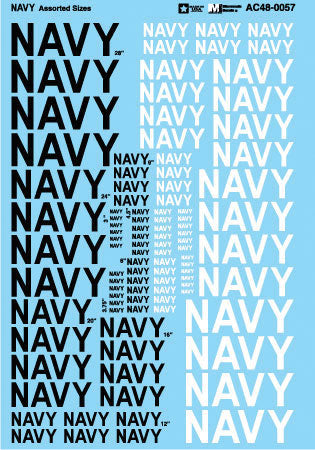 Image for 460-AC480057 Navy Aircraft Assrt Sizes