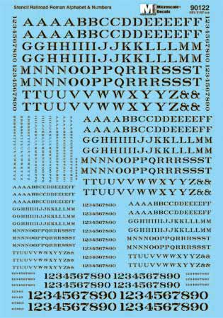 Image for 460-90122 Stencil Rlrd Roman Blk