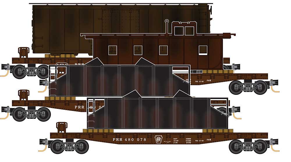 Image for 489-99300135 50' Flat w/Loads PRR 4/