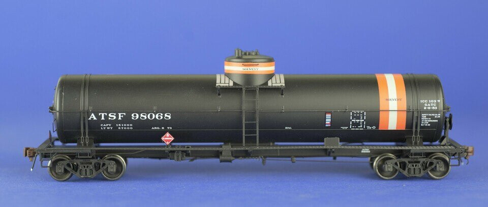 American Limited 1828 ALM - GATC Welded Tank Car ATSF - Santa Fe - Solvent Service #98068 HO Scale