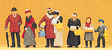 Image for 590-12195 1900's XMas fair people