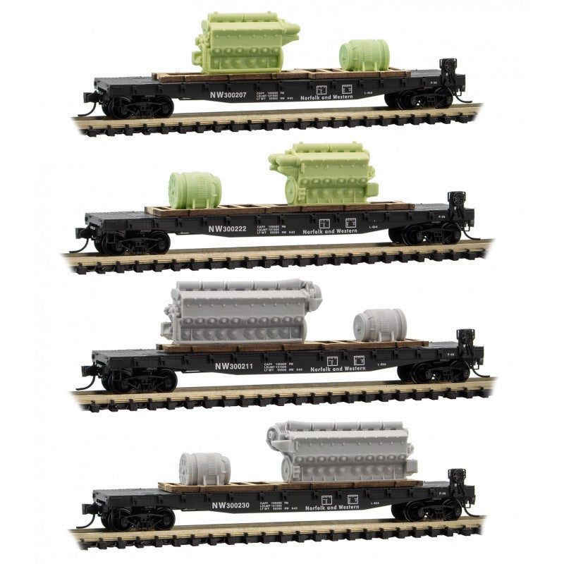 MICRO TRAINS 99300159 N&W - Norfolk & Western 4-Pack  (SCALE=N)  YANKEEDABBLER  PART # 489-99300159