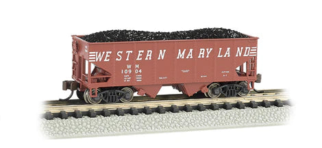 Bachmann 19552 2 Bay Hopper WM Western Maryland #10904 N Scale