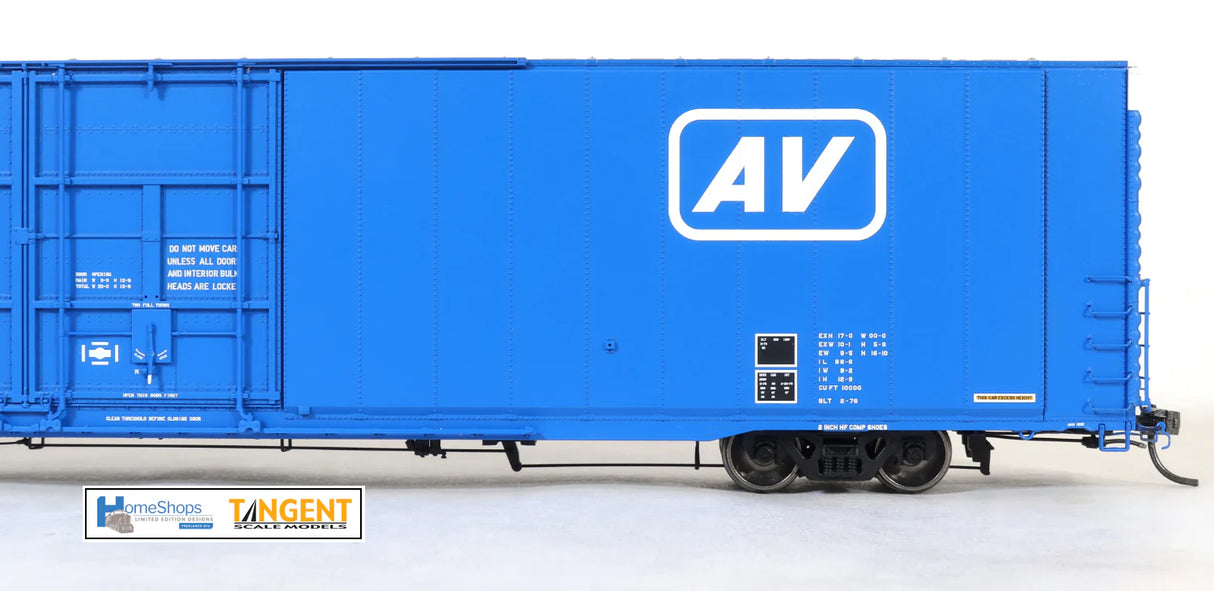 HomeShops HFB-001-002 AV - Arkansas Valley #29059 86' Double Plug Door Boxcar HO Scale